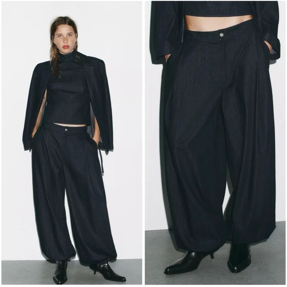 Zara trf wife leg bomhah pants - Picture 7 of 8